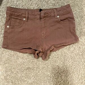 size 4 brown mini shorts